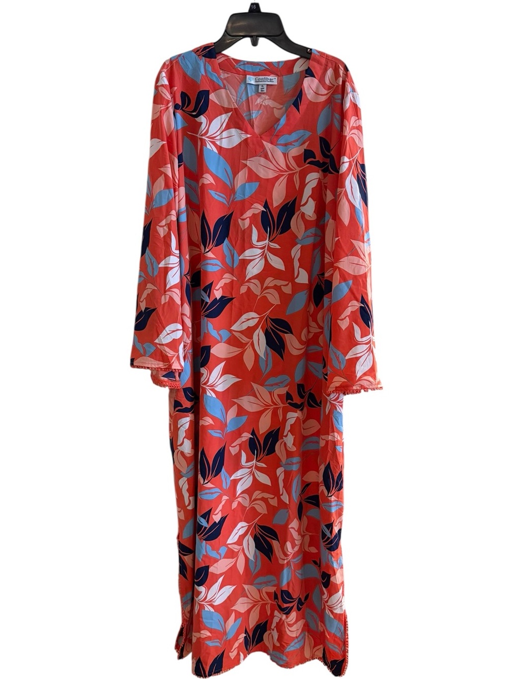 Coolibar UPF 50+ Long Sleeve Maxi Dress Cover Up Sun Protection Tanjier Kaftan